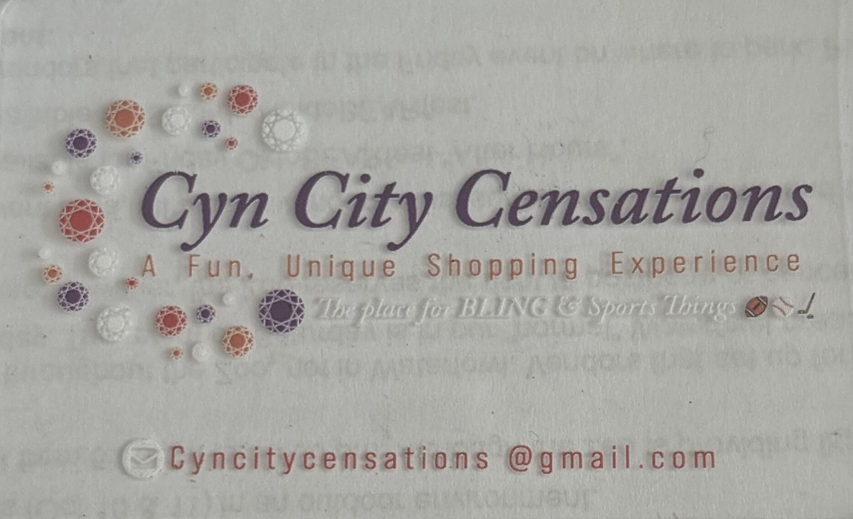 Cyn City Censations logo, unique shopping experience