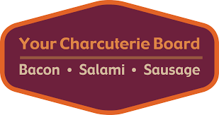 Your Charcuterie Board logo, bacon, salami and sausage